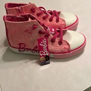 Mattel Pink and White High-Top Sneakers